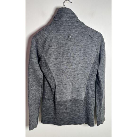 Lululemon Radiant Jacket II Full Zip Funnel Neck Heathered Core Dark Grey Size 6 - Picture 3 of 9